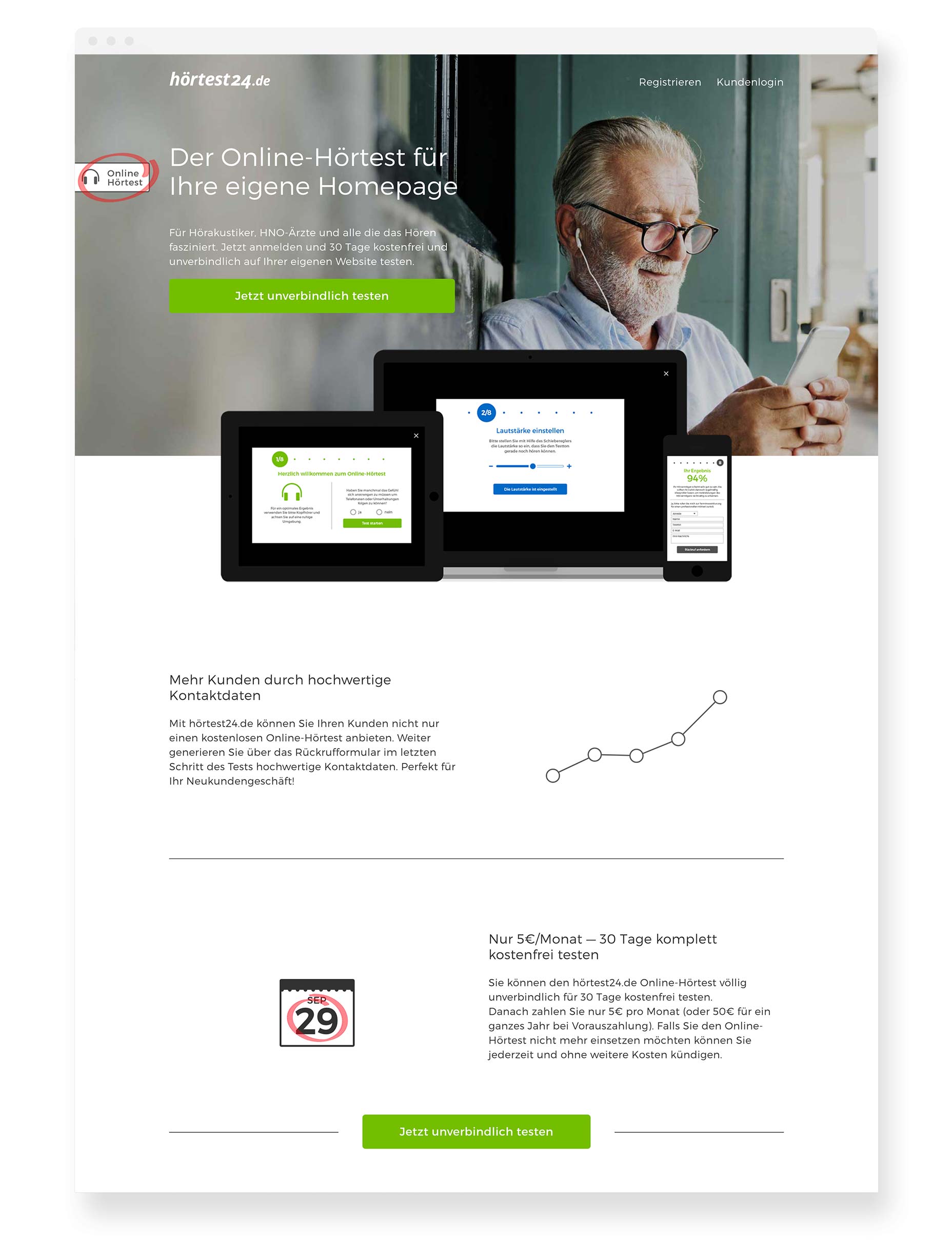 hörtest24.de Homepage
