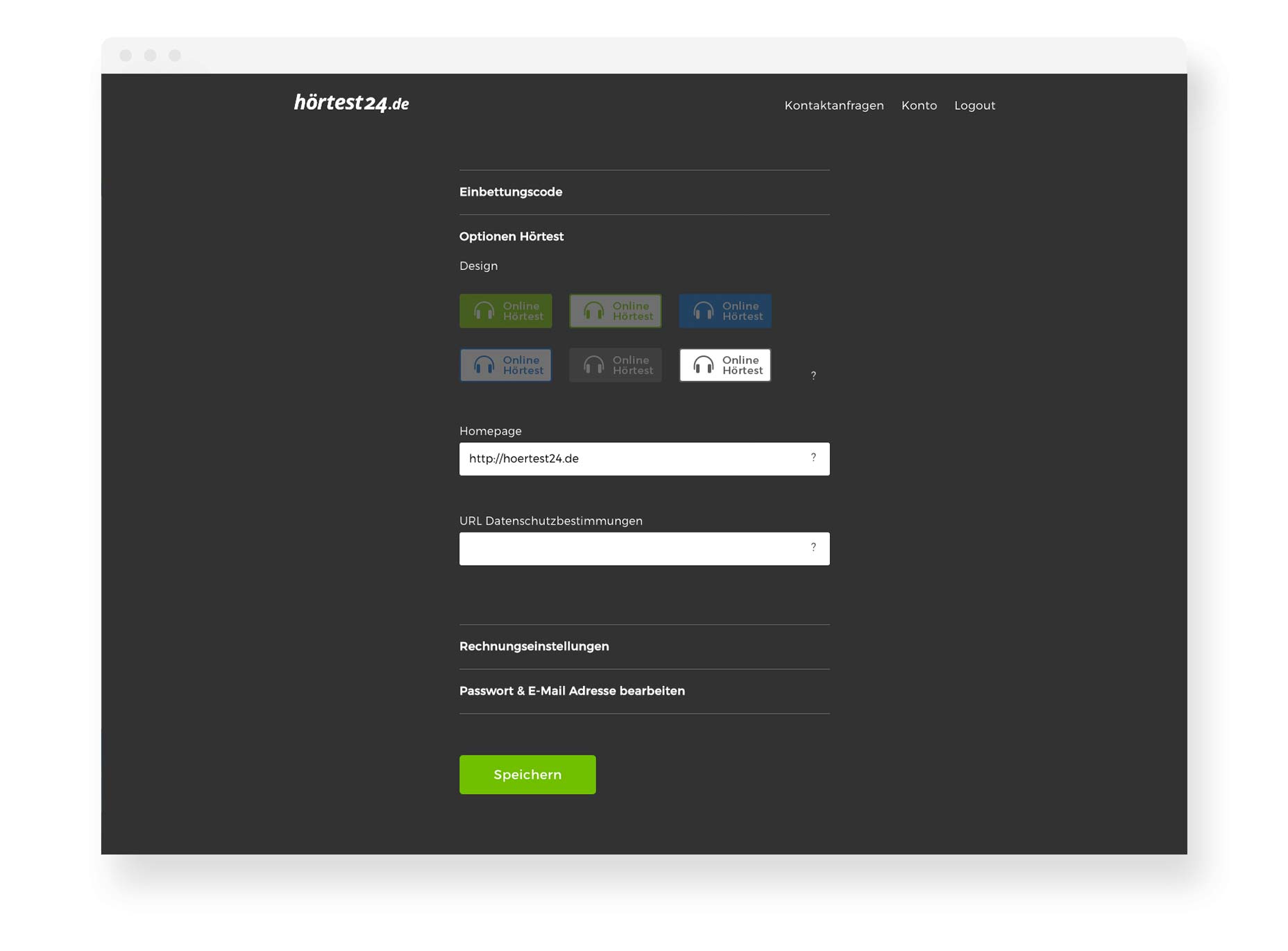 hörtest24.de Clients login area