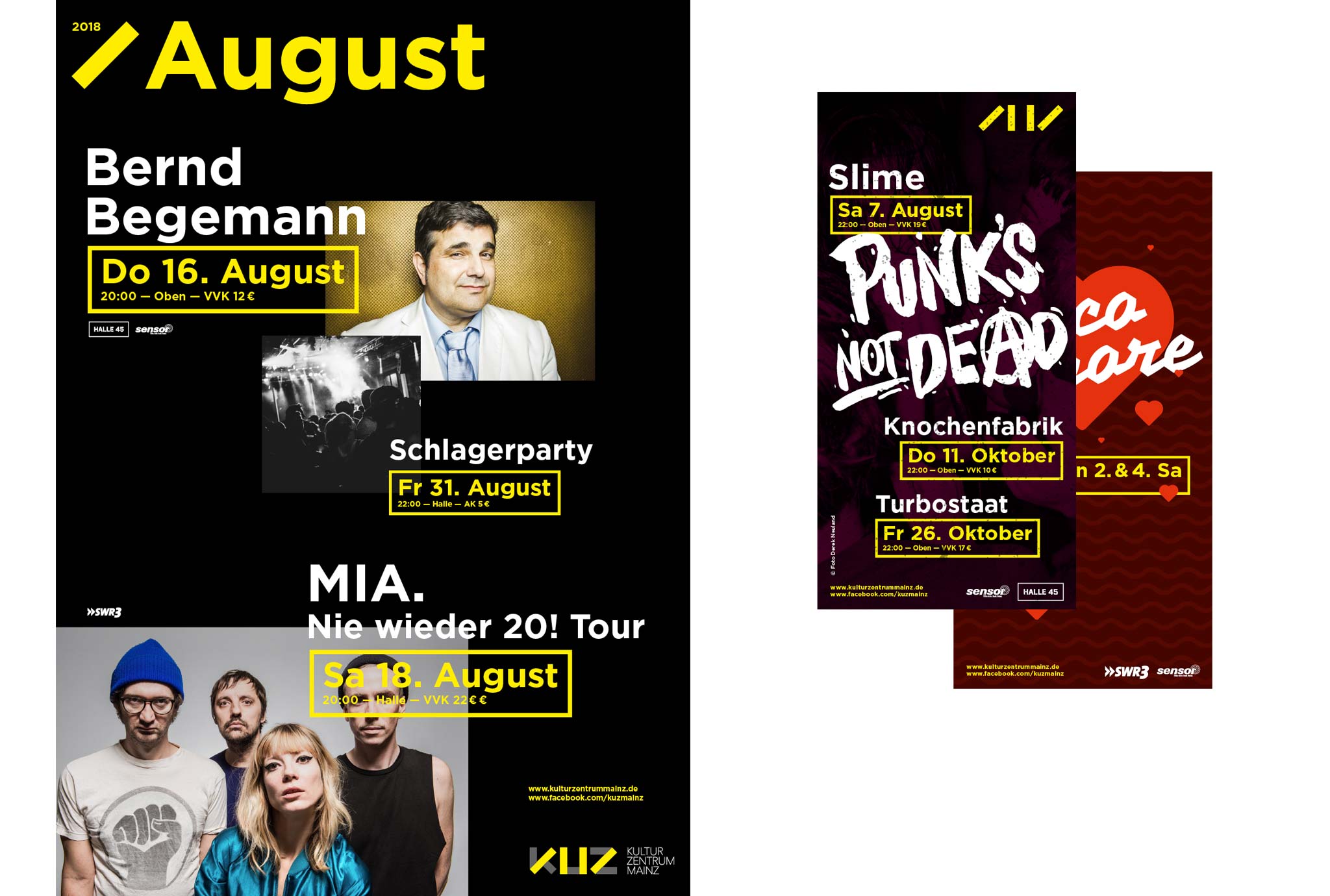 Kulturzentrum Mainz highlightposter and -flyer