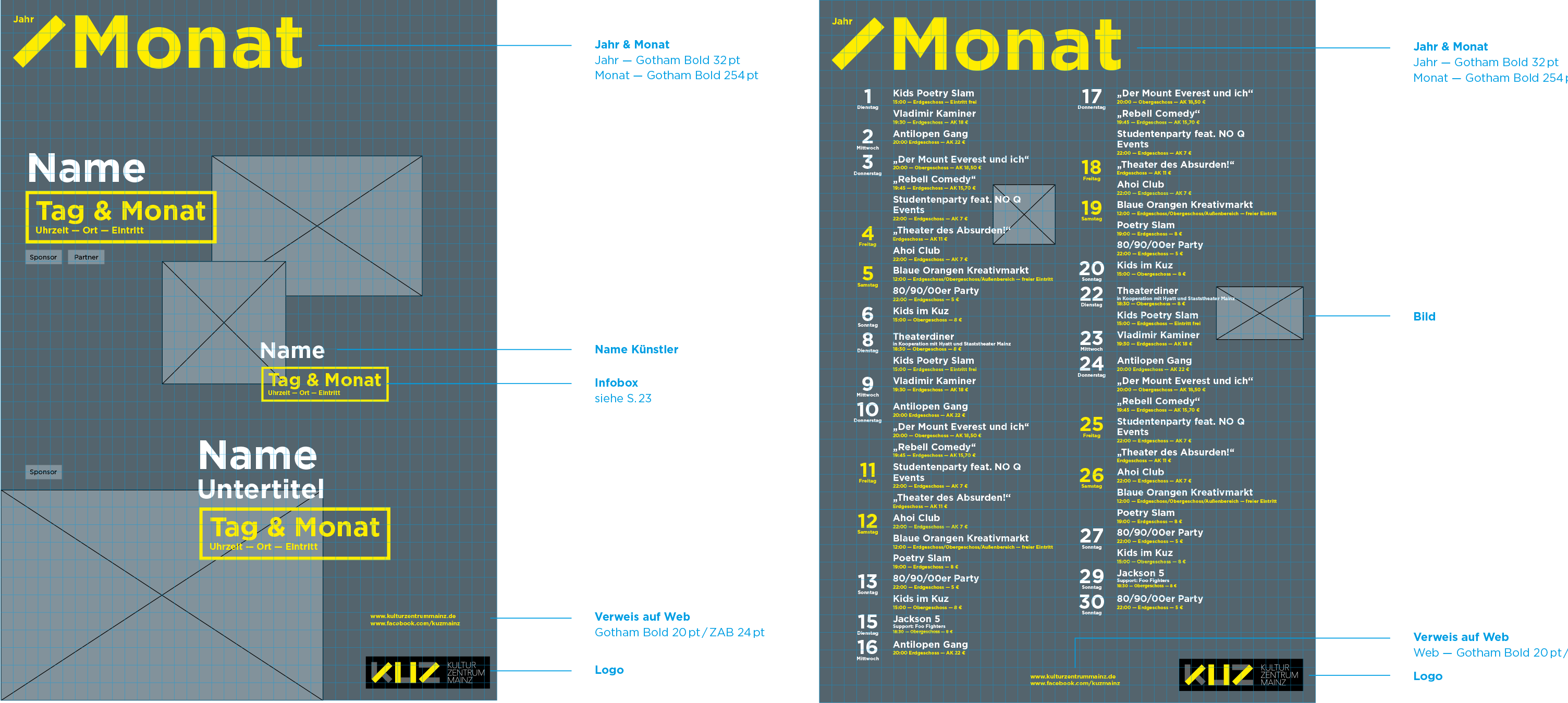 Kulturzentrum Mainz measurements poster